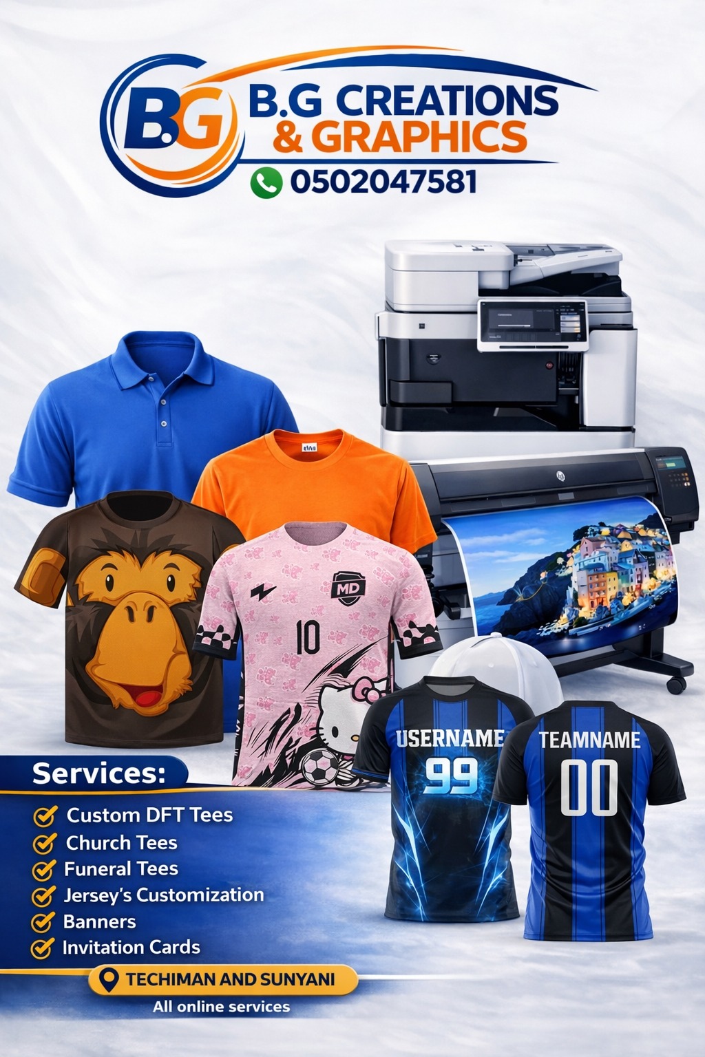 BG Creations advertising flyer